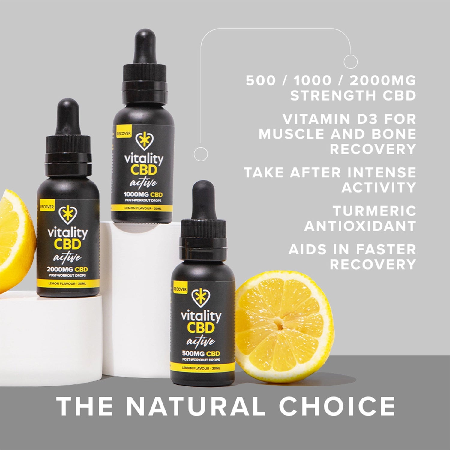 Active: Recover CBD Oil Lemon Flavour Drops