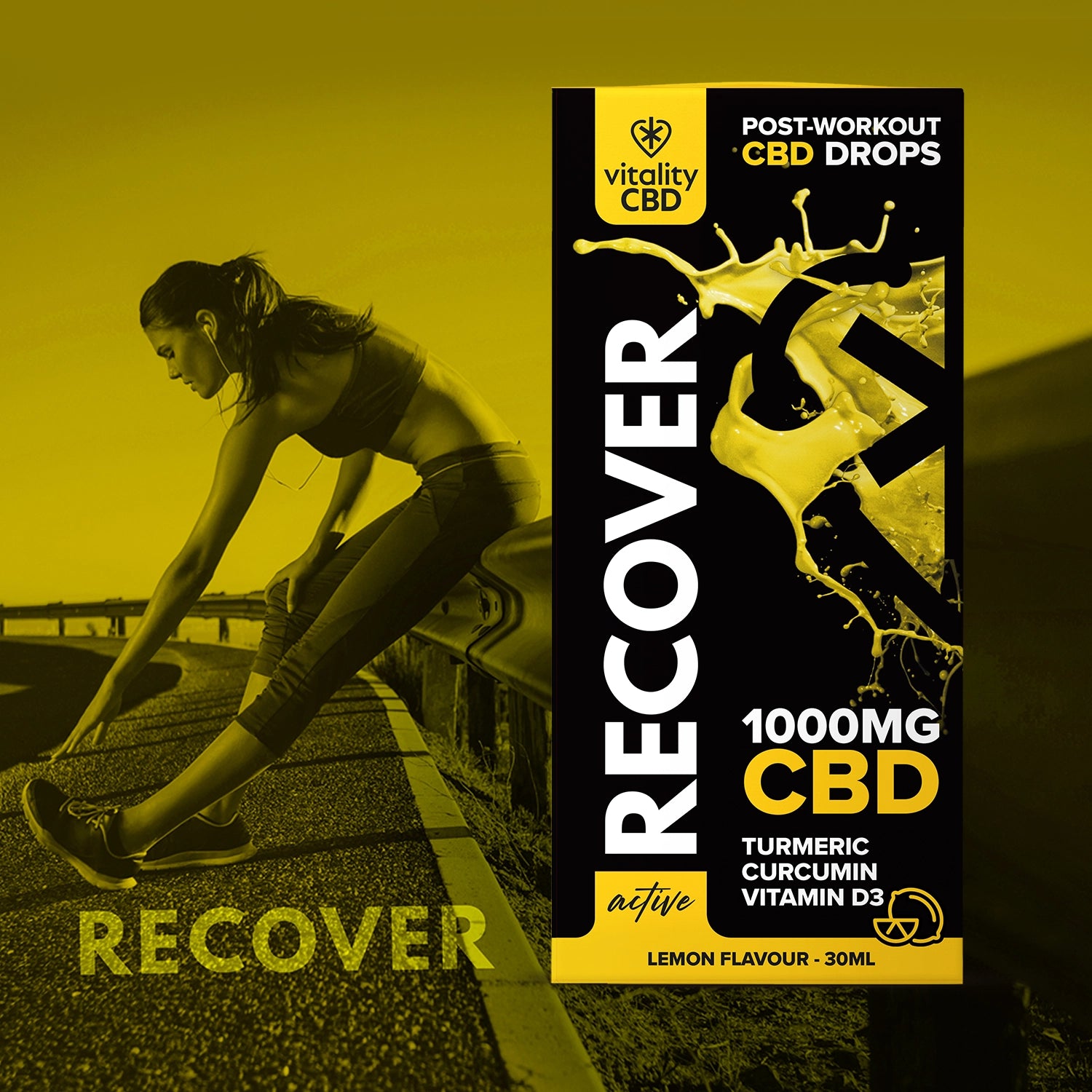 Active: Recover CBD Oil Lemon Flavour Drops