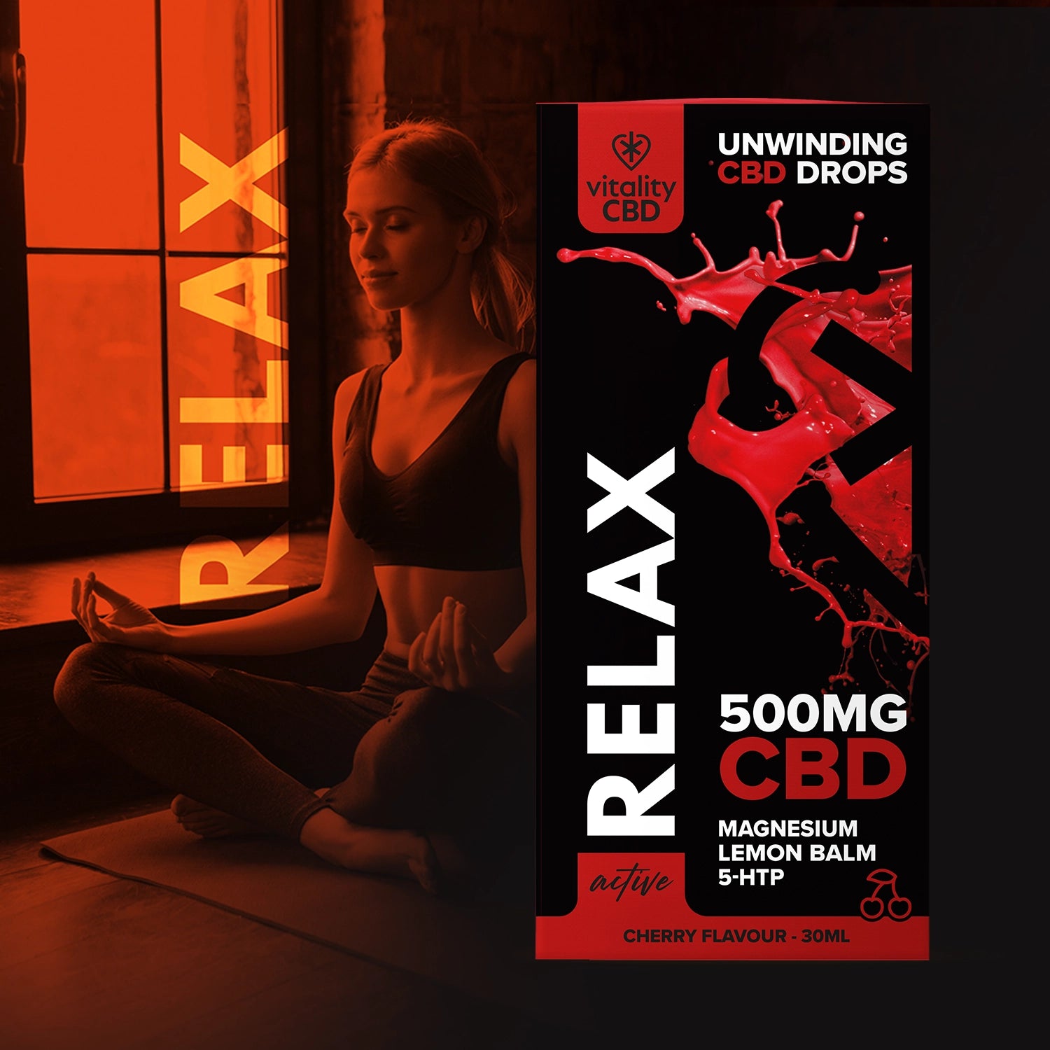 Active: Relax CBD Oil Cherry Flavour Drops