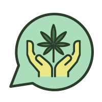 CBD and Hands in Speech Bubble