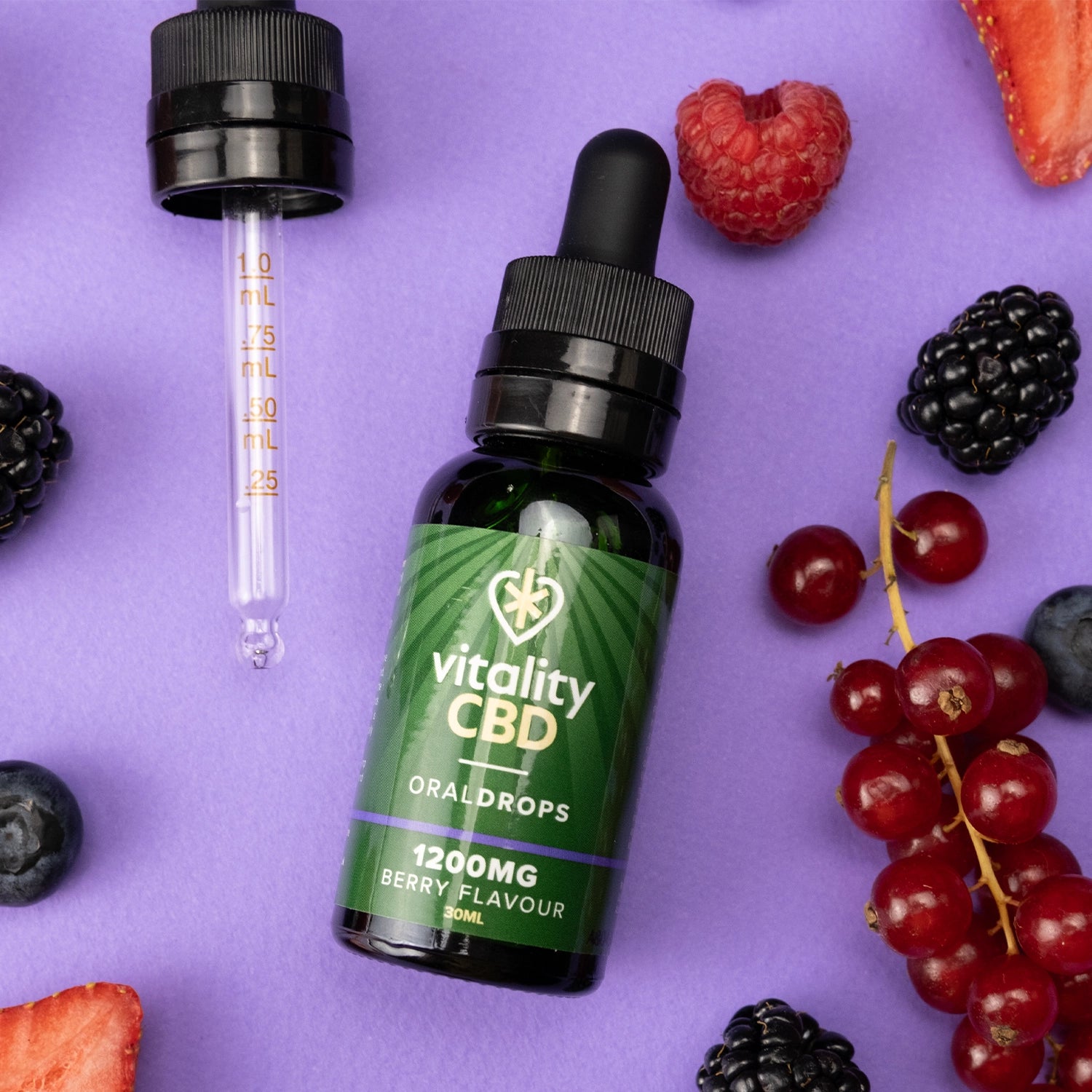 Well-being CBD Oral Drops in Berry / Lemon / Natural Flavour - clearance