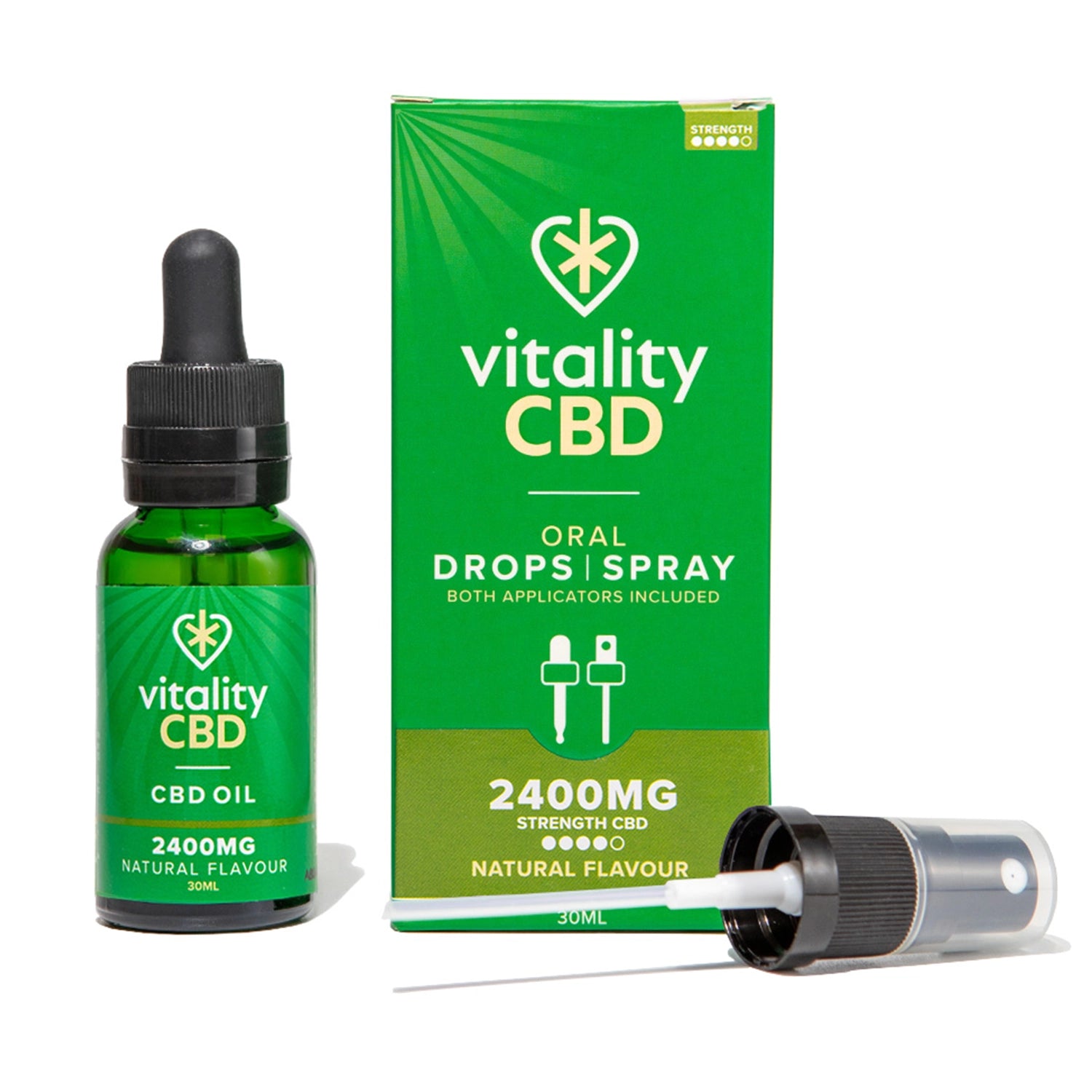 Well-being CBD Oral Drops & Spray in Berry / Lemon / Natural Flavour - 2400 mg CBD