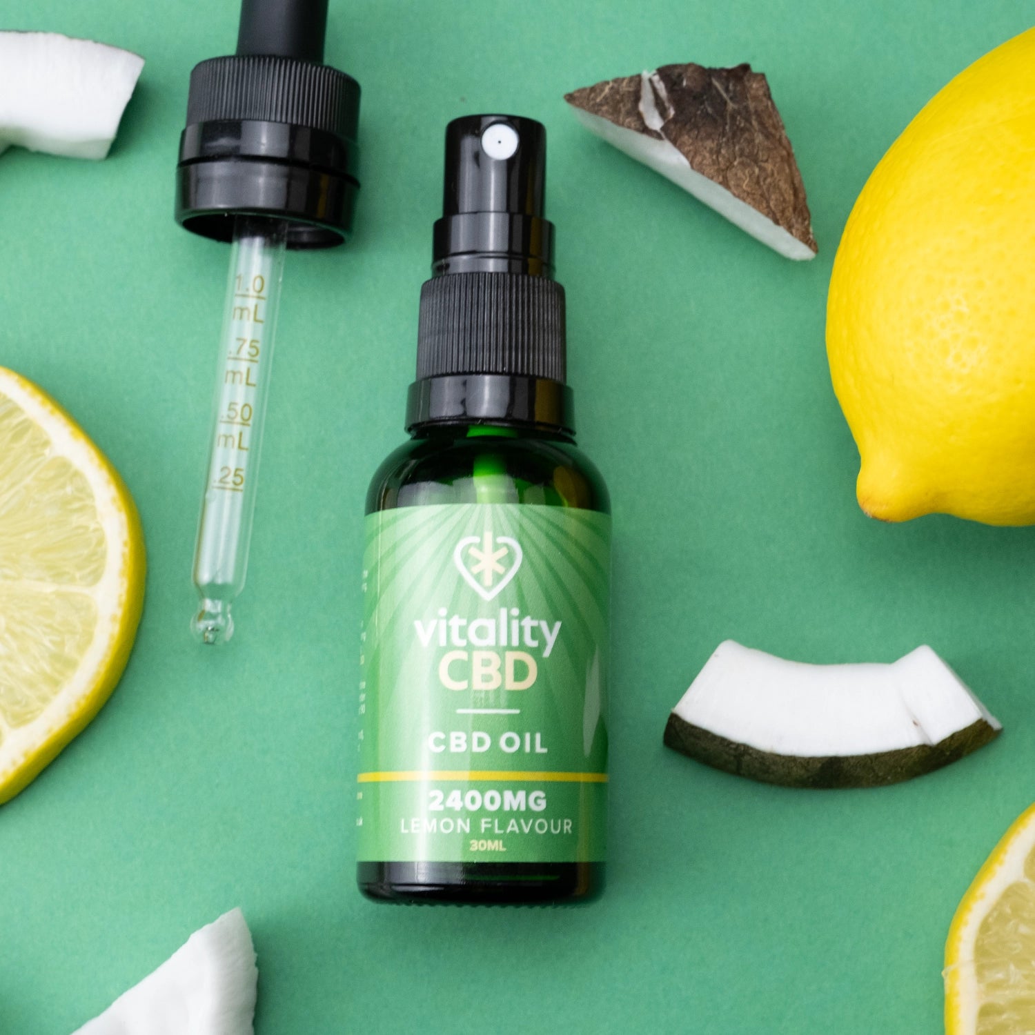 Well-being CBD Oral Drops & Spray in Berry / Lemon / Natural Flavour - 2400 mg CBD