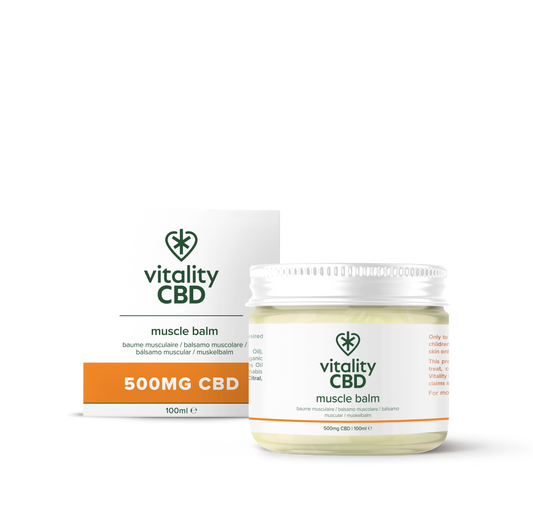 Vitality CBD Muscle Balm 500mg, 100ml jar