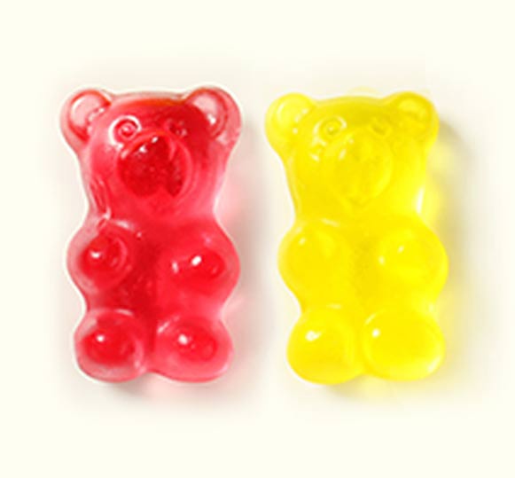CBD Gummy Bears in Orange And Raspberry Flavour