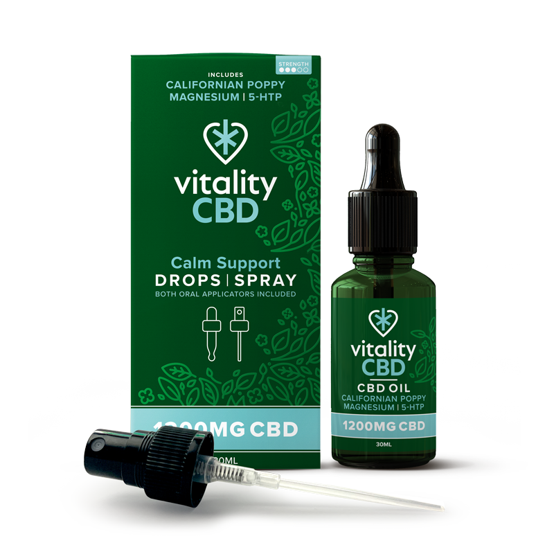 Calm Support CBD Drops & Spray 1200mg in 30ml - clearance