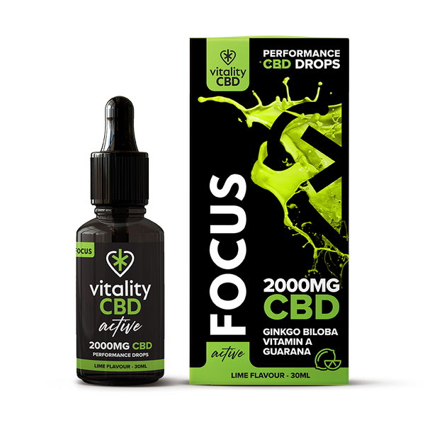 Active: Focus CBD Oil Lime Flavour Drops  Vitality CBD